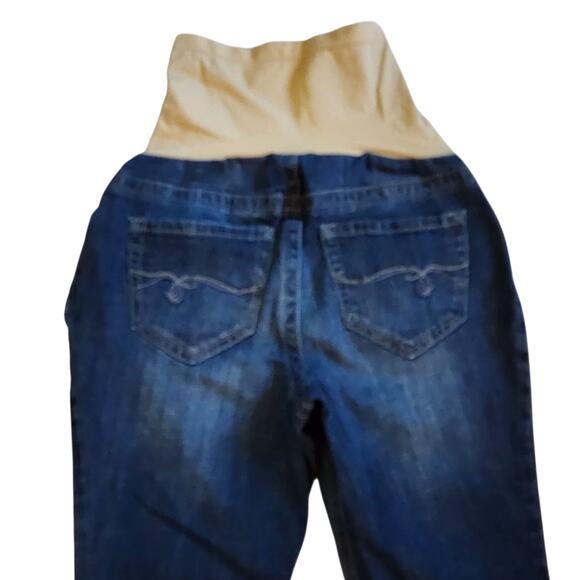 Indigo Blue Womens Straight Leg Maternity Jeans Size S 4-6 High Waist Panel - Picture 8 of 9